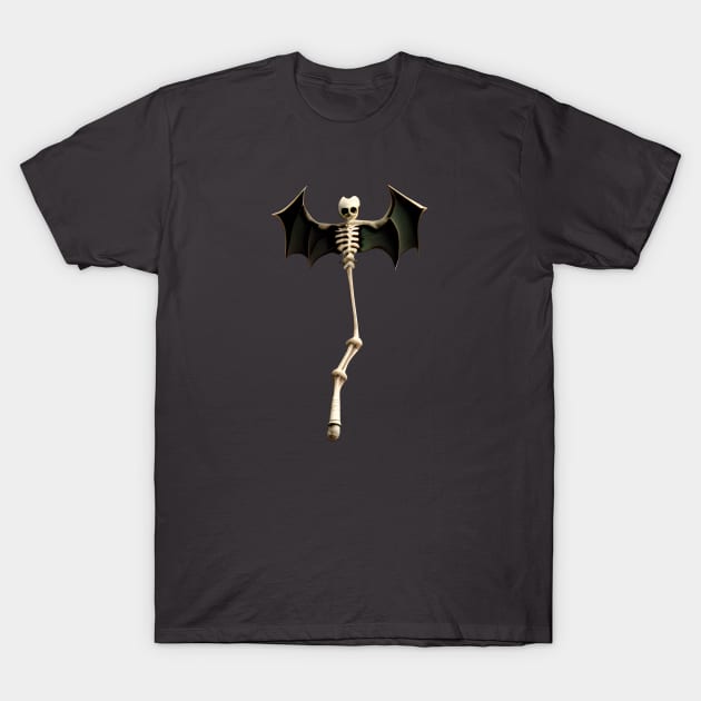 skeleton bat T-Shirt by amperage